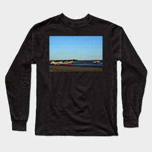 Nicaragua - coucher de soleil sur bateau de pêcheur Long Sleeve T-Shirt